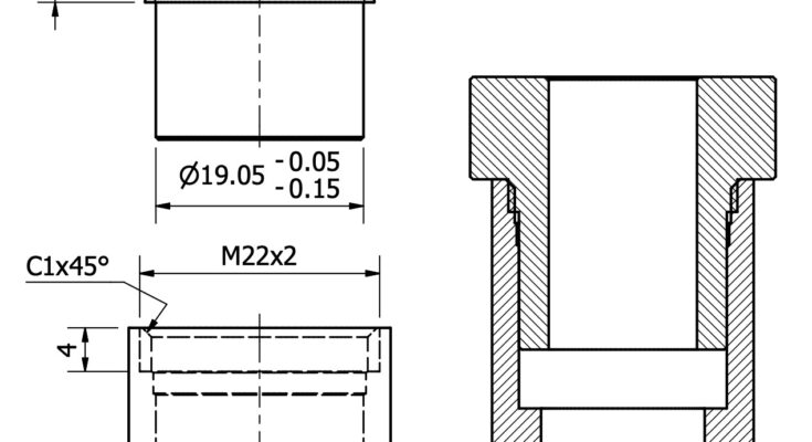 Threaded component assembly by using improper thread may result in interference and out of function