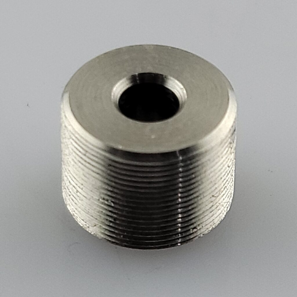 Glue grooves on a cylindrical stainless steel parts