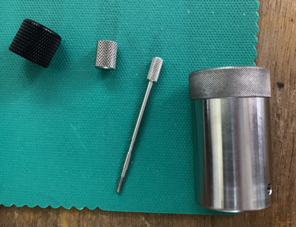 Knurling parts' OD to enhance adhesive bonding