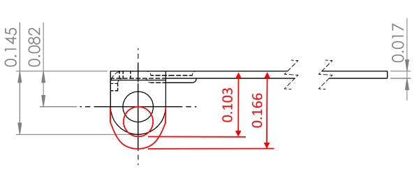 Modification(red marked dimensions) of the micro switch stamping mold